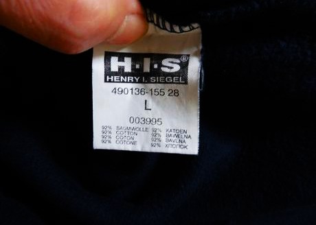 Tepláková mikina his l/xl, l