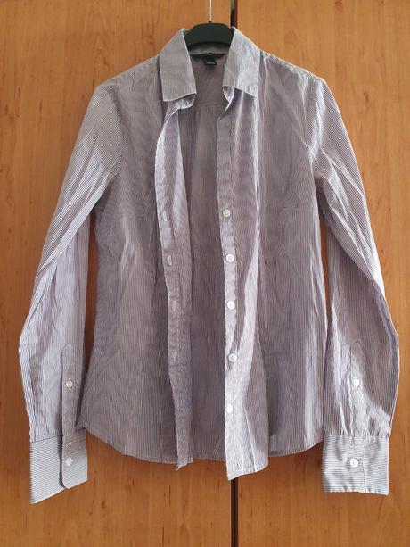 Office kosela fialove biele pruzky, h&m,36