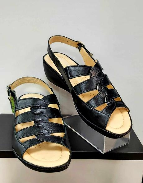 Dámske kožené sandále  60058 z, 36 / 37