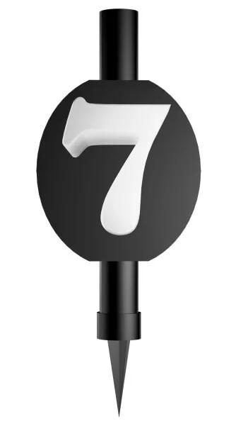 Tortový zápich ohňostroj čierny č.7 - skladom,