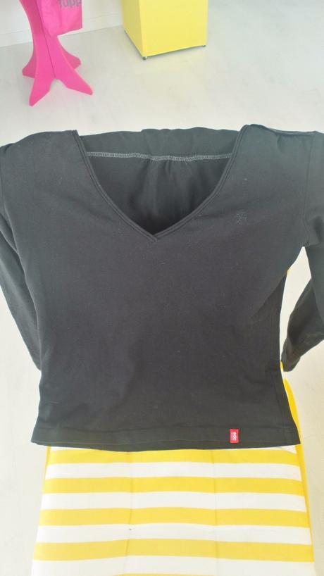 Elasticke cierne tricko s dlhym rukavom, esprit,s