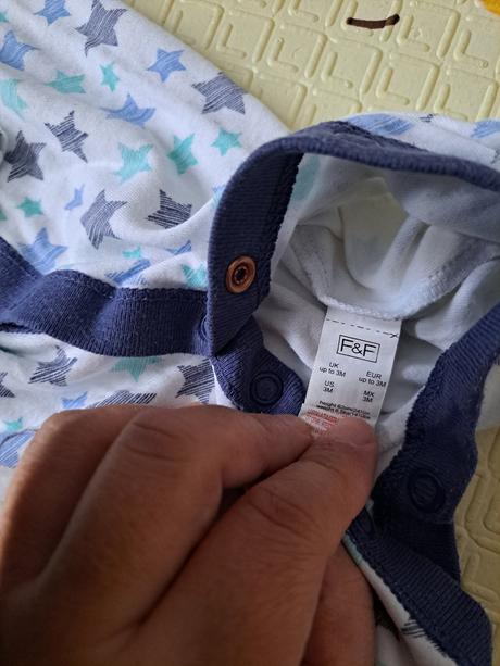 Dupačky f&f, rozm 62cm, 3ks, f&f,62