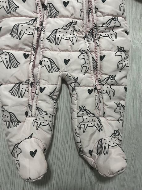 Ružová zimná kombinéza s kapucňou, next,62