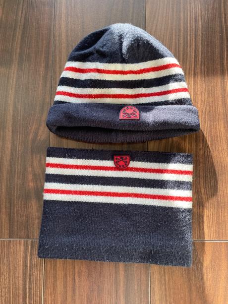 Čiapka, šál set 104 cm na 4 roky, sergent major,104