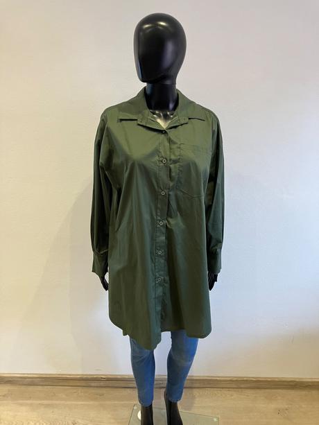 Dámska predĺžená košeľa khaki (uni), l / m / xl