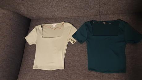 Crop topy s hranatym vystrihom, amisu,s