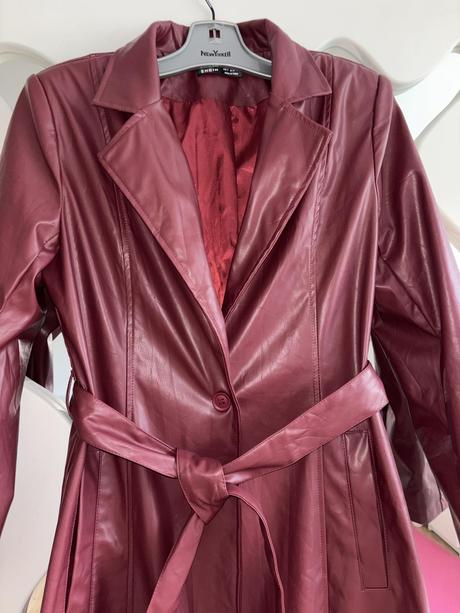 Koženkovy kabát shein s/m, m / s