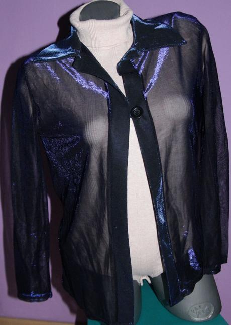 Modra leskla bluzka, l