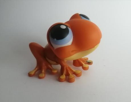 Littlest pet shop oranžová žabka,