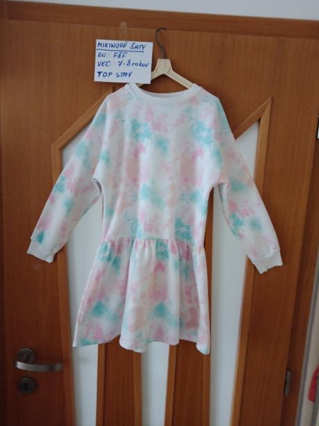 Zateplené mikinové šaty zn.f&f veľ.7-8rokov, f&f,122