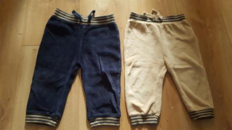 Zamatové tepláčky 9-12 mes., f&f,80