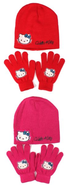 Súprava hello kitty čiapka a rukavice, disney,98 - 134