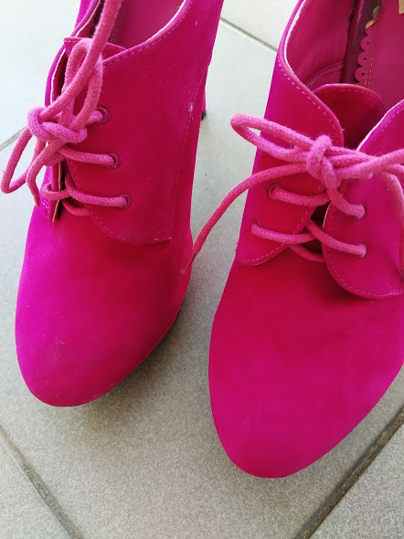 Pink šnurovačky s platformou, 40