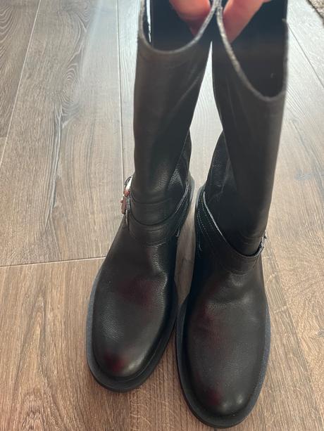 Kožené čižmy nezateplene zara, zara,38
