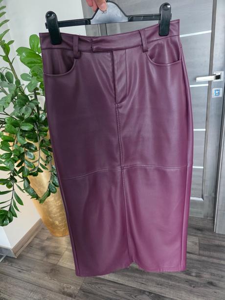 Burgundy maxi sukňa, only,m