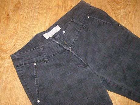 Fishbone nohavice s károvanou vzorkou, fishbone,xs