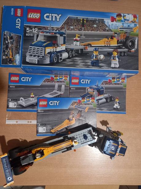 Lego city 60151 ťahač a formula, 