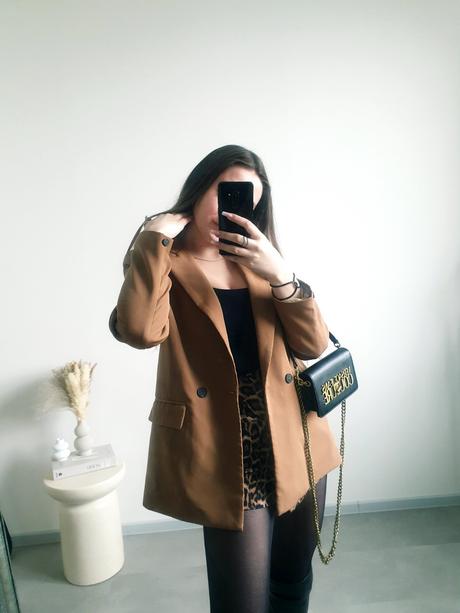 Hnedé oversize sako s, s