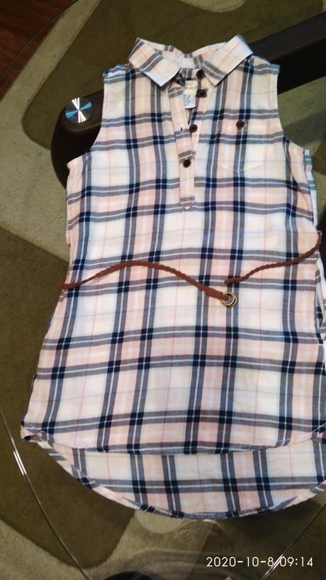 Tenke košeľové šaty, h&m,110