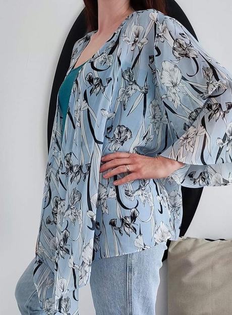 Ľahký letný kardigán/prehoz, papaya,xl