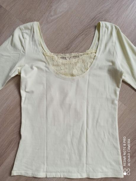 Slabozlte tričko top, s