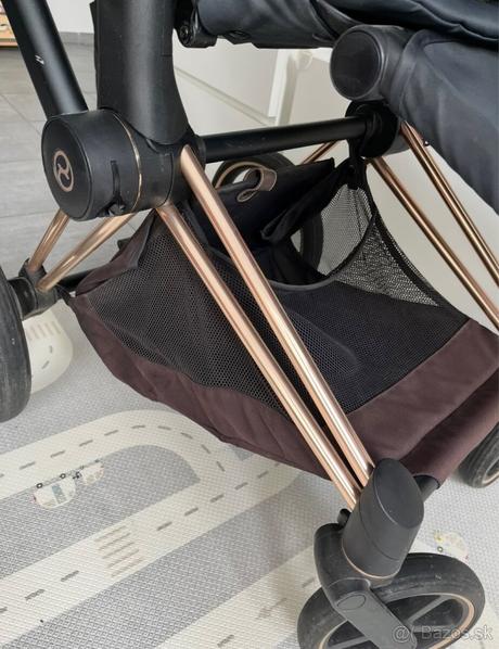 Cybex priam rose gold podvozok + vanička + š.časť, cybex,cybex priam so sedadlom lux seat