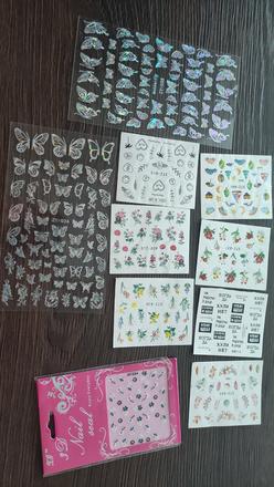 Vodlepky a nálepky na nechty, 