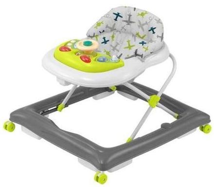 Baby mix detské chodítko šedo-biely,