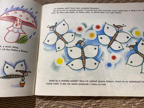 Motýlie počty retro starý pracovný zošit 1984,