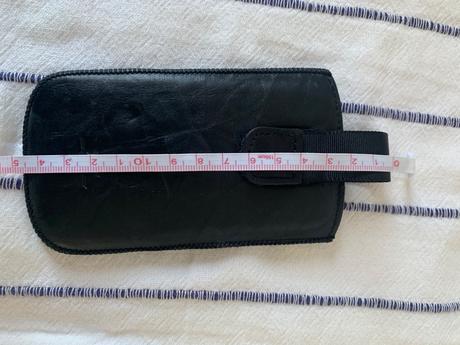 Kožené púzdro na tlacítkový mobil, 