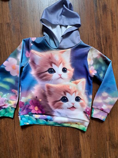 Mikina s mačičkami 128/134, 128