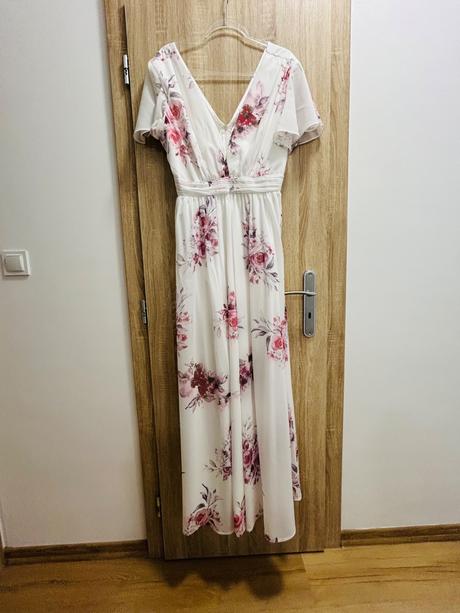 Spoločenské kvetované šaty l/xl, 44