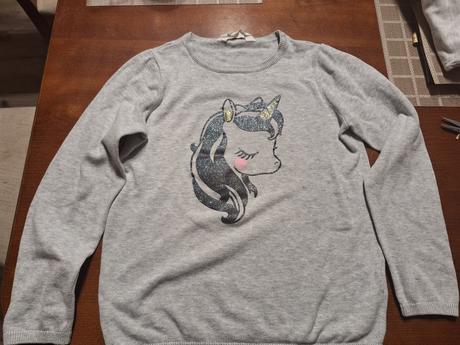 Tričko jednorožec, h&m,134