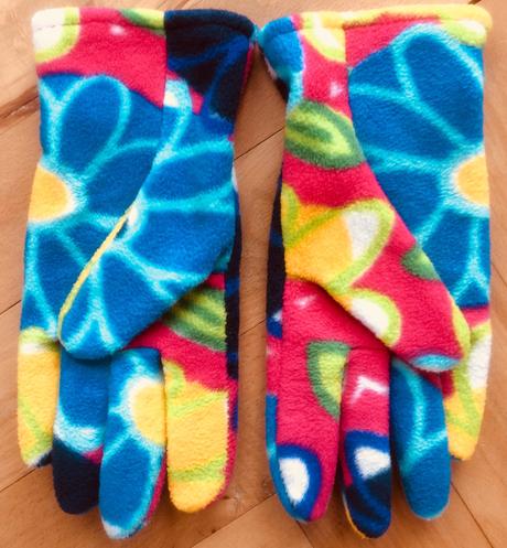 Flísové rukavice, benetton,l