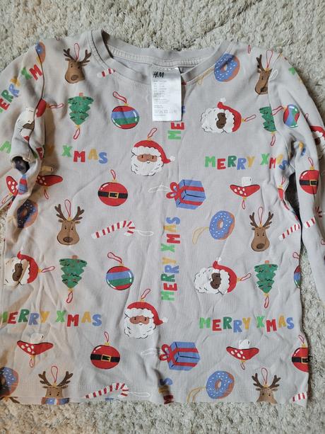 Vianocne pyžamá h&m dvojicky, h&m,122