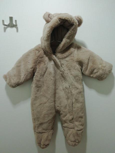 Kožušinová kombinéza / overal macko s uškami, matalan,62