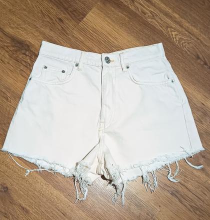 Riflové šortky s vysokým pásom zara, zara,s