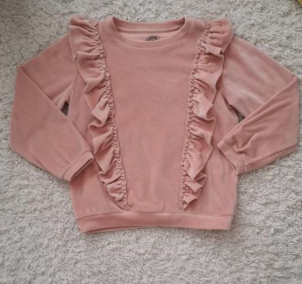 Mikina zamatová s volánmi, f&f,122