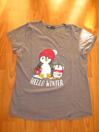 Dámske vianočné tričko - značka fb - veľ. m, fishbone,m