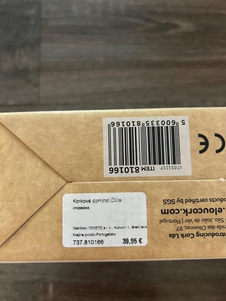 Elou nove ekologicke korkove domino pc 40 eur, 