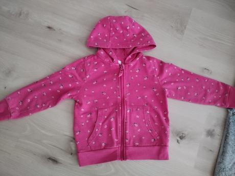 Malinova mikina s kvetinkami sadne od 80 do 98, sinsay