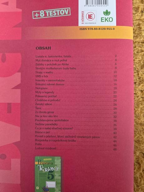 Testovanie 5.r. sj a lit. pre učiteľa, 