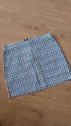 Modrá / biela sukňa 38, h&m,m
