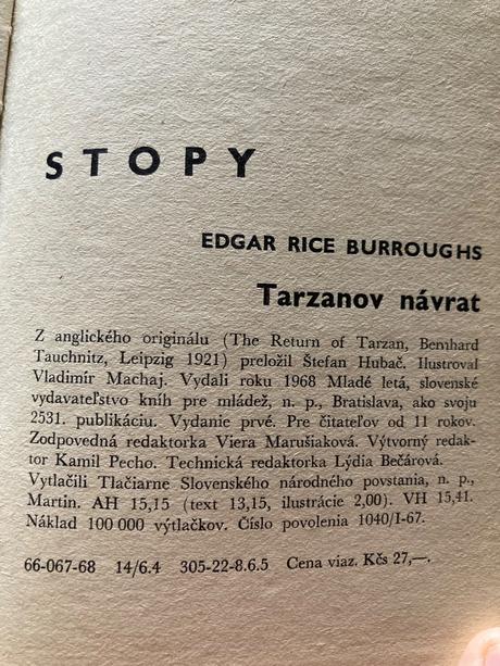 Tarzanov návrat - burroughs edgar rice (1968), 