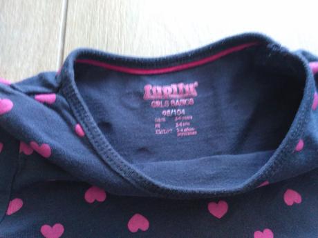 Šaty so srdiečkami, lupilu,104