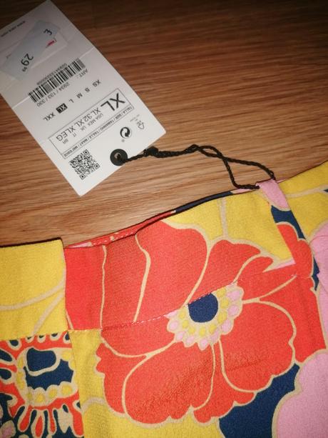 Zara kvetove hippies nohavice, zara,xl
