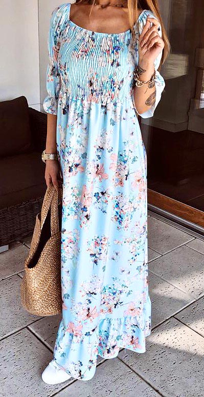 Maxi šaty s kvetmi,