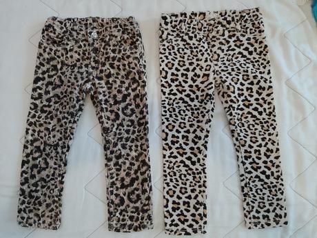 Nohavice menčestraky elastické leo vzor, h&m,92