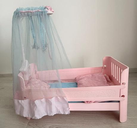 Postieľka pre bábiky baby annabell s baldachýnom, 