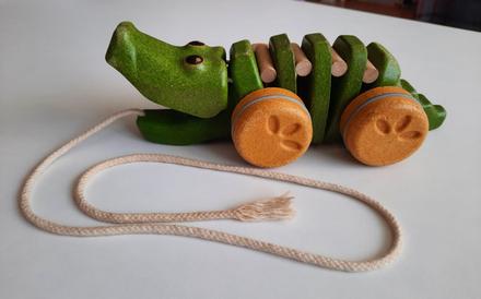 Ťahacia eko hračka krokodýl, 